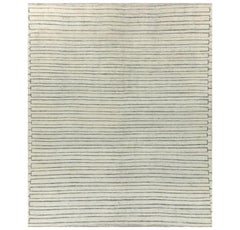 Handgeknüpfter Panache-Teppich in Rauchmarmor & Dunkel- Frostgrau 240x300 cm