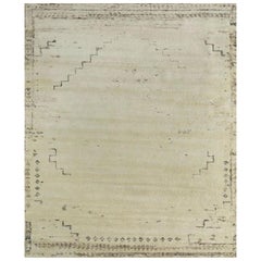 Misty Drapery Undy Weiß & Natur Nerz 300x420 cm Handgeknüpfter Teppich