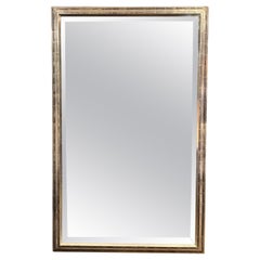 Retro A Large Silver Gilt French Bistro Mirror 