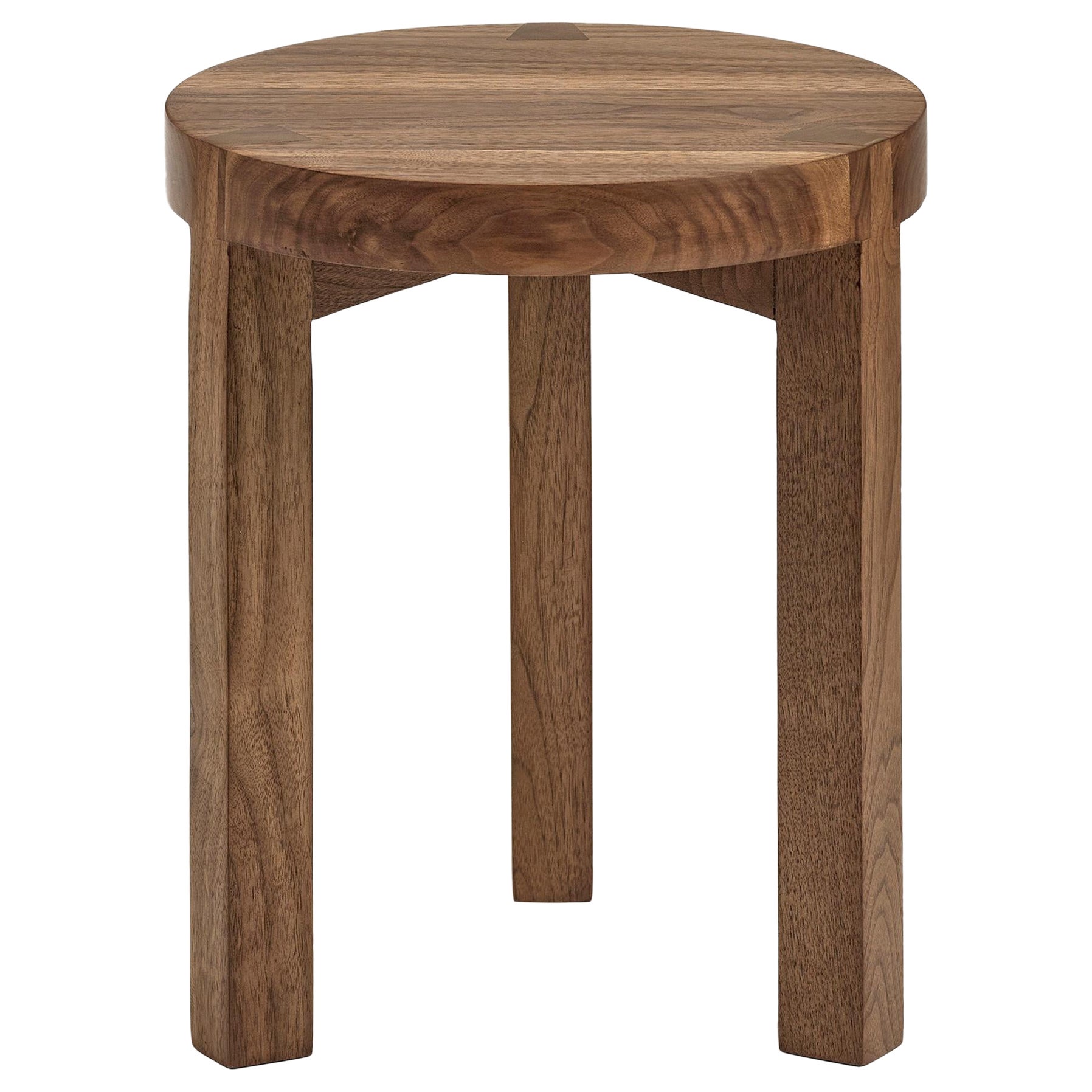 Contemporary Stool in Walnut 'Solid' by Atelier 365 x Valerie Objects For Sale