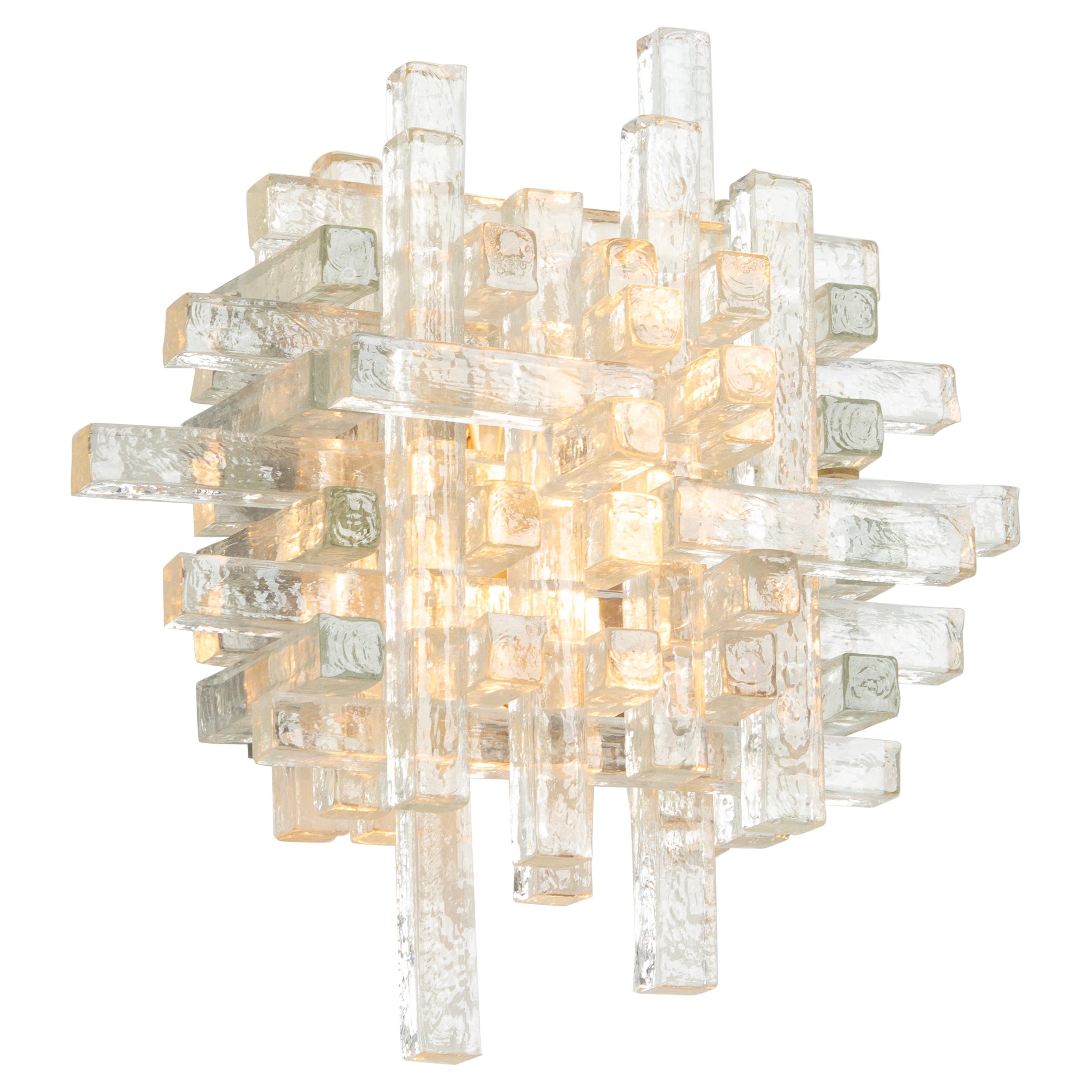 Brutalist Mid-Century Wall Sconce by Albano Poli for Poliarte, 1970s For Sale