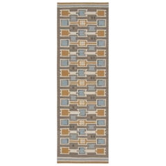 Rug & Kilim's Teppich im skandinavischen Stil in Grau mit geometrischen Mustern