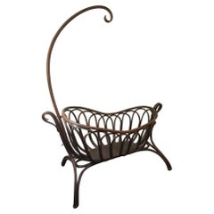 Antique Art Nouveau French Bentwood Cradle in the Thonet Style