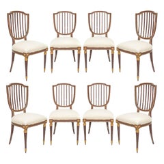 Set of Eight Dining Chairs in the Neoclassic Manner