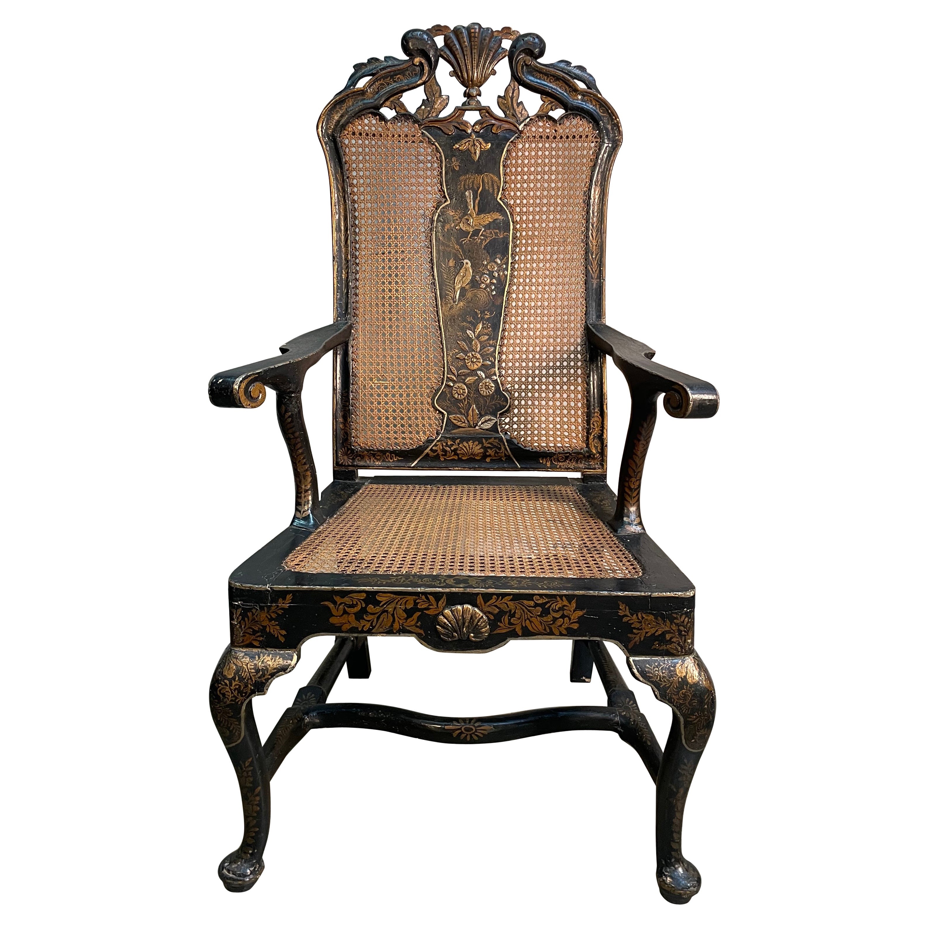 19th Century Chinoiserie Armchair For Sale