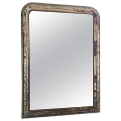 Large 19th Century Louis Philippe Silvered Mirror