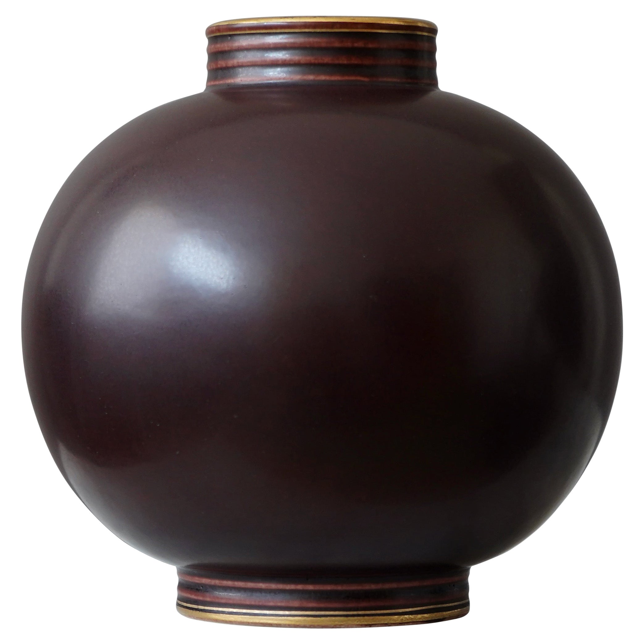 Stoneware Vase by Gunnar Nylund for Rorstrand, Sweden, 1930s For Sale