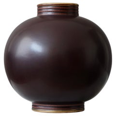 Retro Stoneware Vase by Gunnar Nylund for Rorstrand, Sweden, 1930s