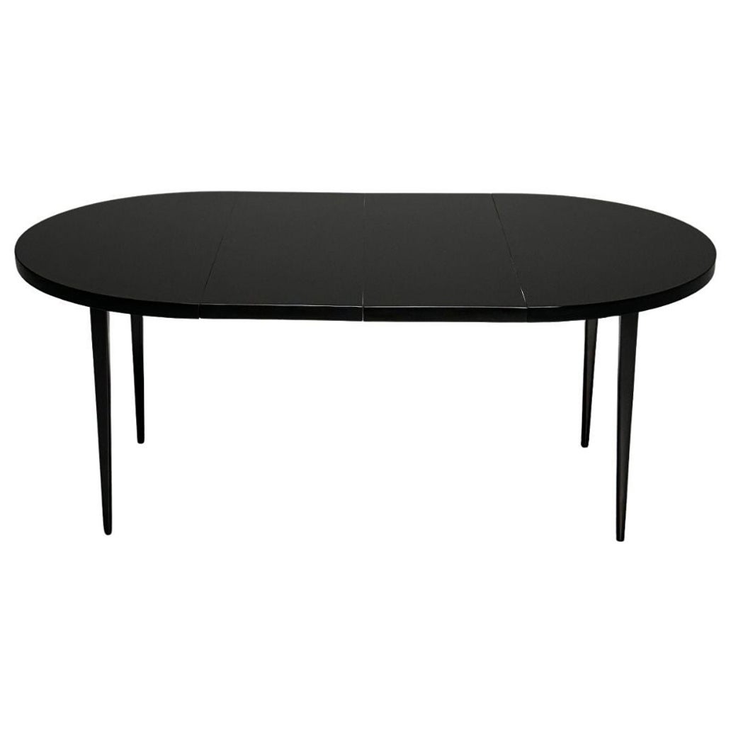 Paul McCobb, Mid-Century Modern Planner Group Dining Table, Black Lacquer, 1950s For Sale