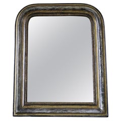 Antique small 19th Century quality gilt overmantle wall mirror