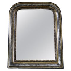 Antique small 19th Century quality gilt overmantle wall mirror