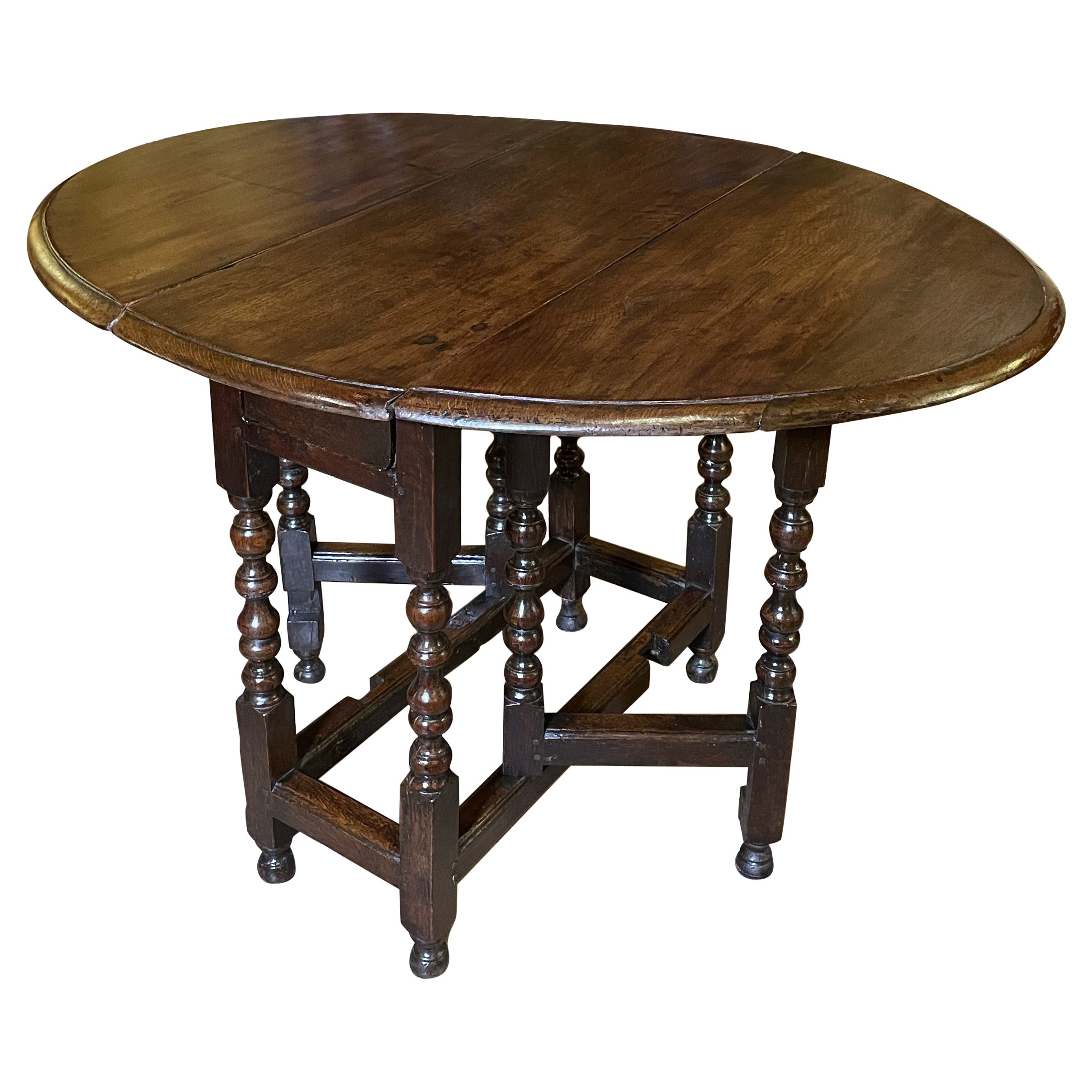 Oak Gateleg Table From The 17th Century For Sale