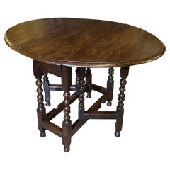 Antique Oak Gateleg Table From The 17th Century