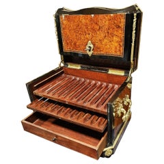 Antique Royal Count Cigar Box Humidor French Napoleon by Alphonse Giroux 19th Century
