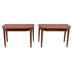 Very Fine Pair of Demi Lune Console Tables