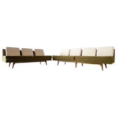 1950er Jahre L-förmiger Edward Wormley für Dunbar 5526-Sofa (2 Sofas) Mohair und Wolle