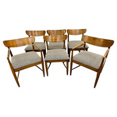 Mid-Century Modern Walnut Dining Chairs - Set of 6
