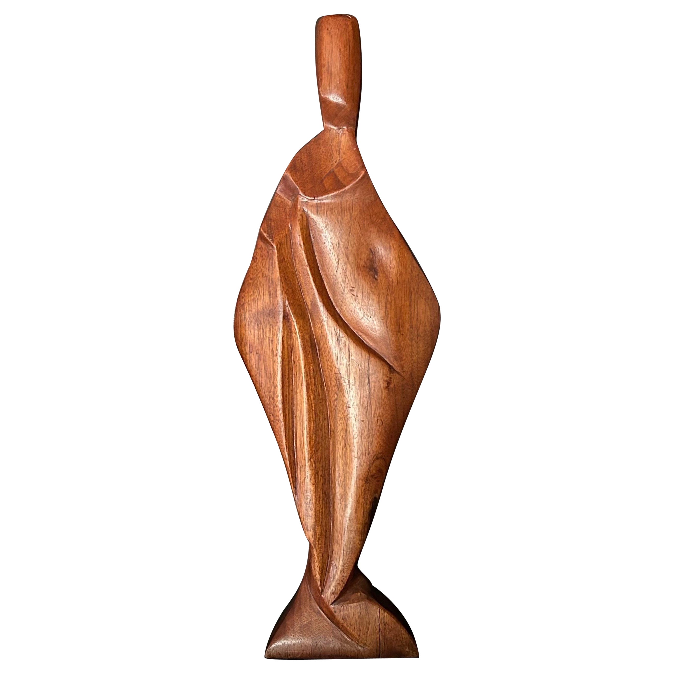 Wood Carved Sculpture  For Sale