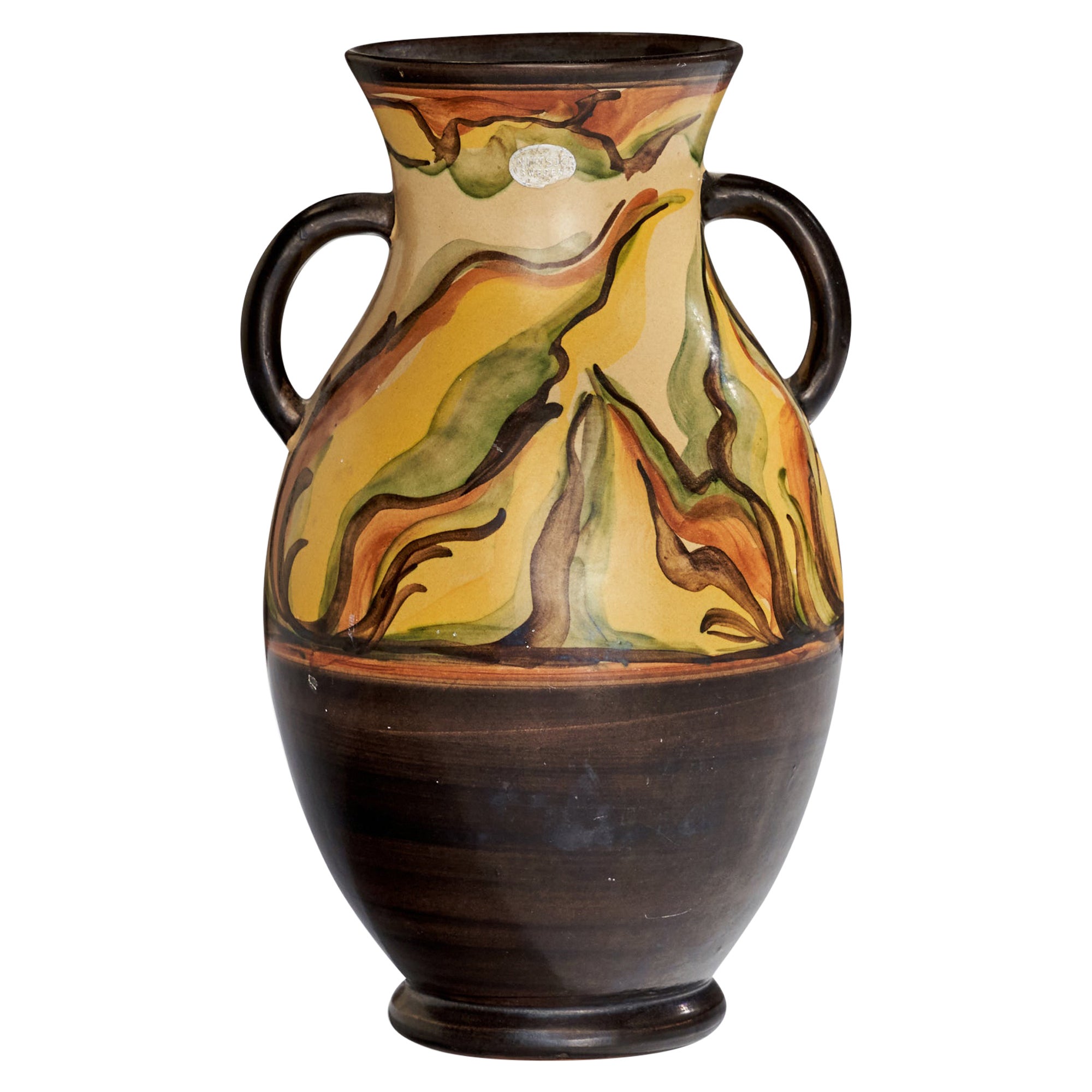 Nittsjö, Vase, Ceramic, Sweden, 1930s For Sale