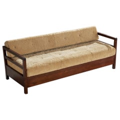 Vintage Axel Einar Hjorth, "Wärmdö" Sofa, Pine, Shearling, Sweden, 1937