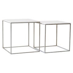 Retro Pair of Poul Kjærholm PK-71 Cube Nesting Tables