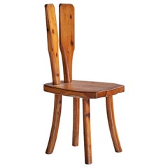 Used Italian Designer, Side Chair, Pine, Italy, 1950s