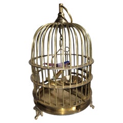 Antique Early 20Thc Brass Bird Cage