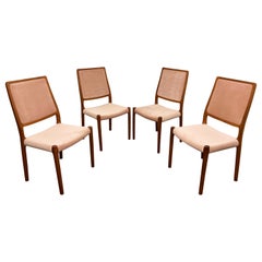 Vintage Set of Four Niels Moller for JL Moller Teak Danish Dining Chairs