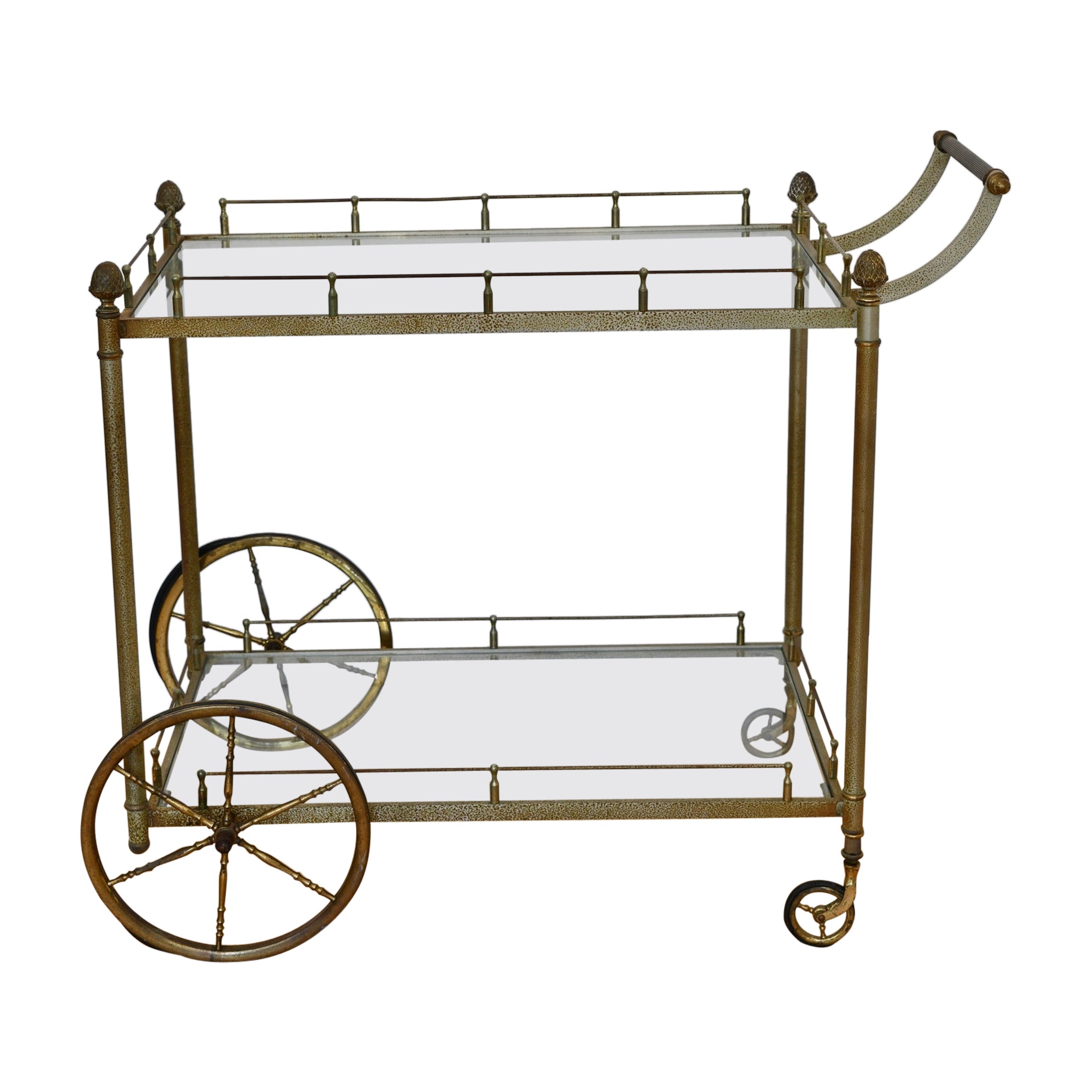 Midcentury Metal Bar Cart For Sale