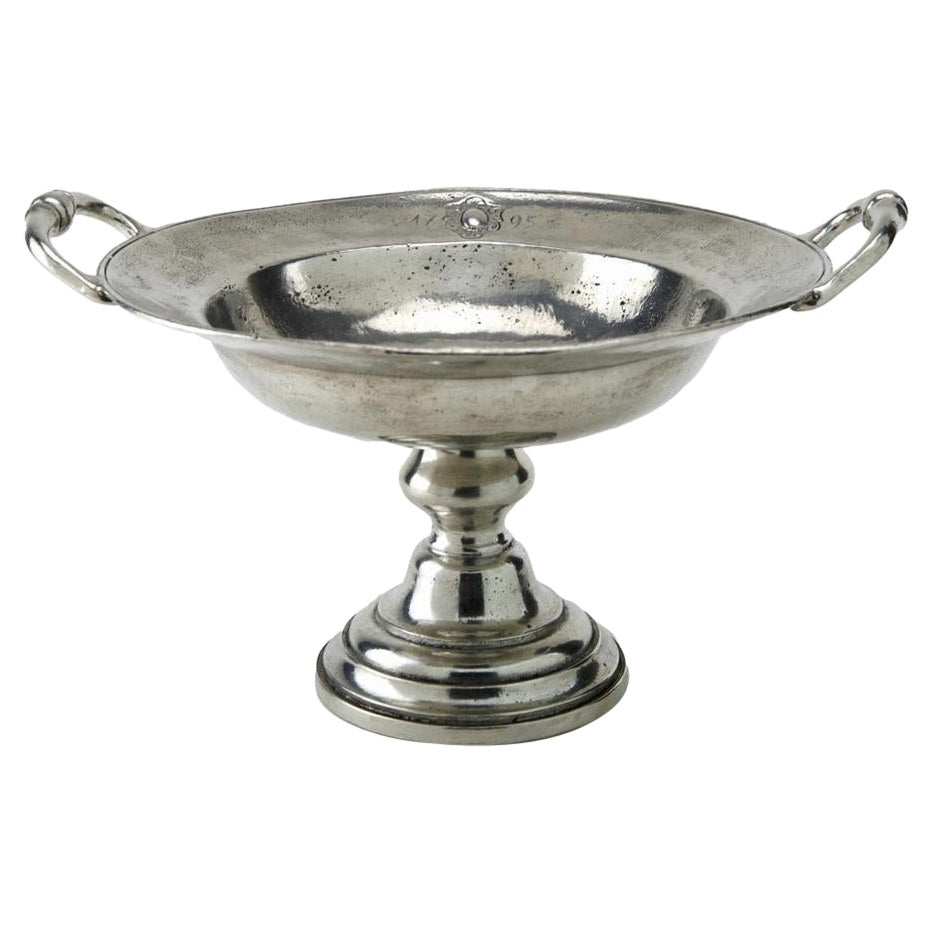 Arte Italica New vintage-style 1795 Pedestal Bowl with Handles - Made in Italy For Sale