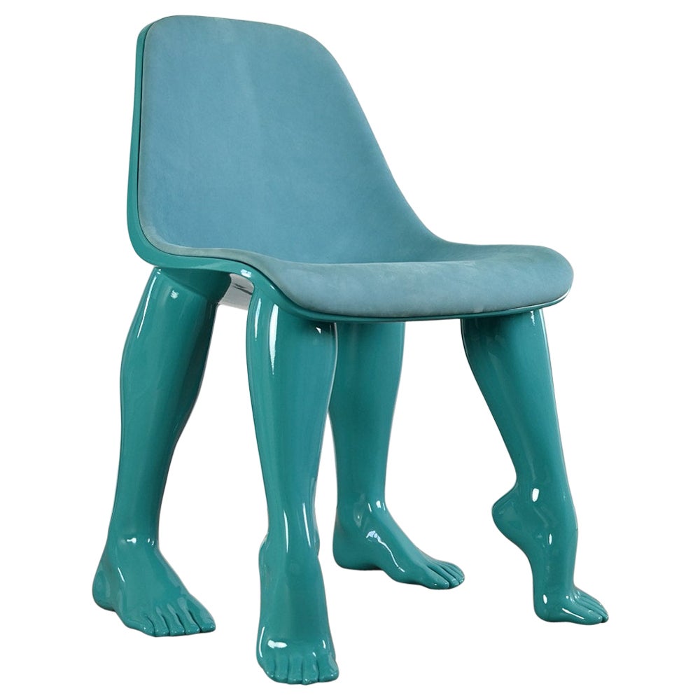 Pharrell Williams Perspective Chair for Domeau & Pérès Resin Leather France For Sale