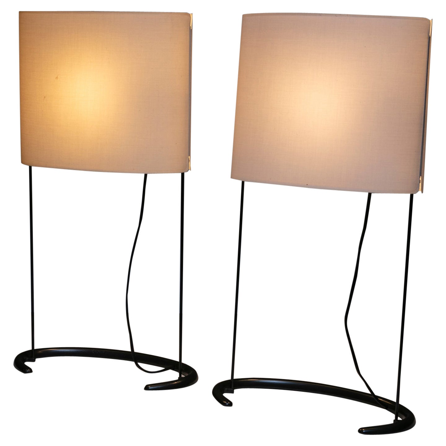 Coppia di lampade da tavolo minimaliste "Gala" di Paolo Rizzatto per Arteluce, Italia, anni '70 in vendita