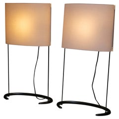 Pair of Minimal "Gala" Table Lamps by Paolo Rizzatto for Arteluce, Italy, 1970s