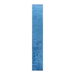 Chemin de table contemporain en soie bleue