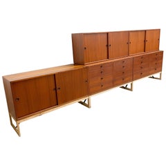 Used Borge Mogensen Teak and Oak cabinet set