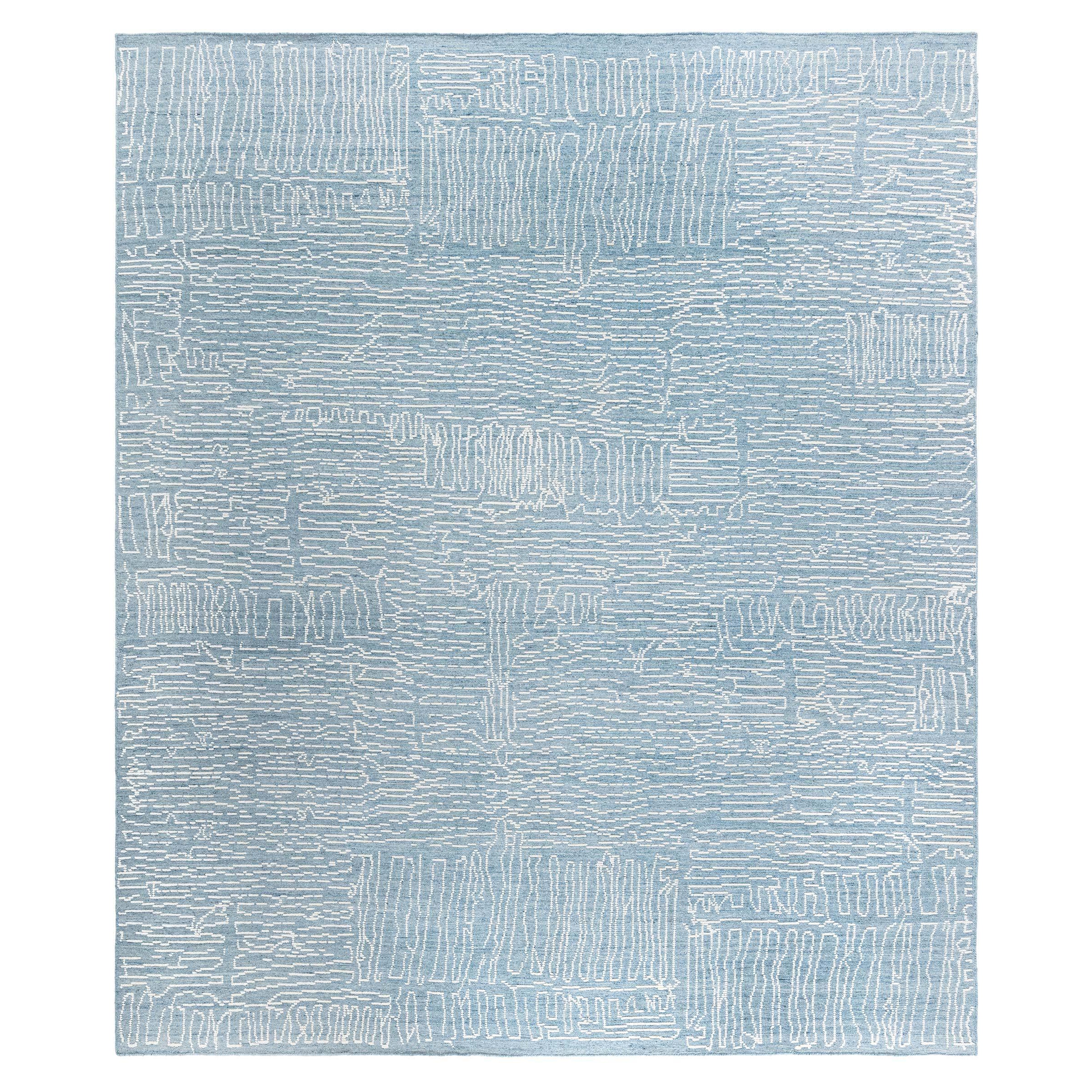 Contemporary Seidenwollteppich von Doris Leslie Blau im Angebot