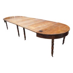 Old Round Tisch aus Pappelholz und Nussbaumholz, bis zu 6 Meter lang ausziehbar, Italien