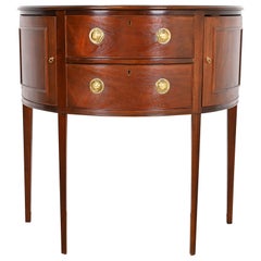 Used Baker Furniture Historic Charleston Federal Mahogany Demilune Cabinet