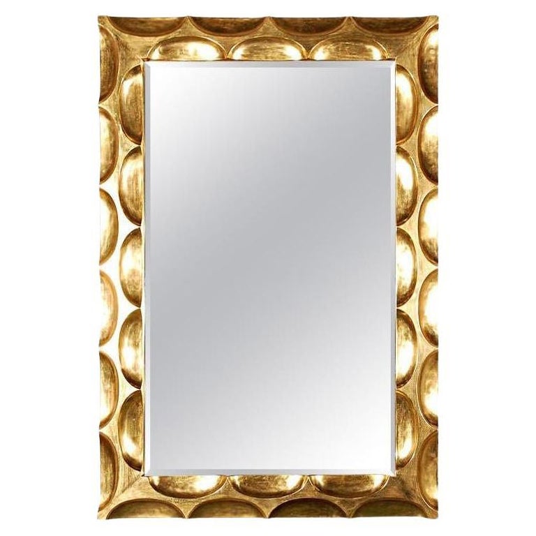 Gilded Honeycomb Mirror by Bryan Cox For Sale