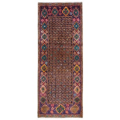 Retro Mid-20th Century Handmade Persian Baluch Throw Rug