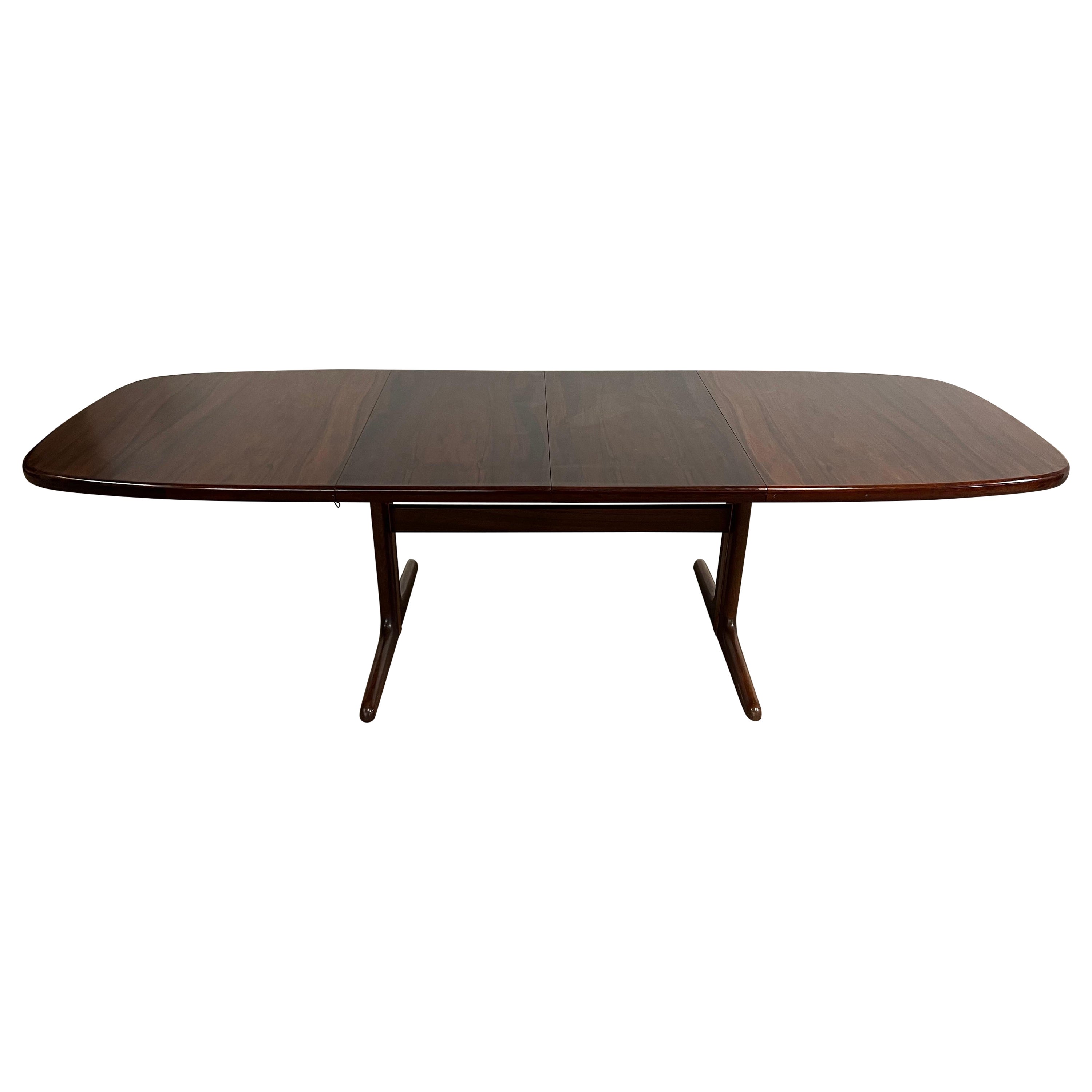 Danish Modern Dining Table Rosewood 103.5" Extendable Surfboard