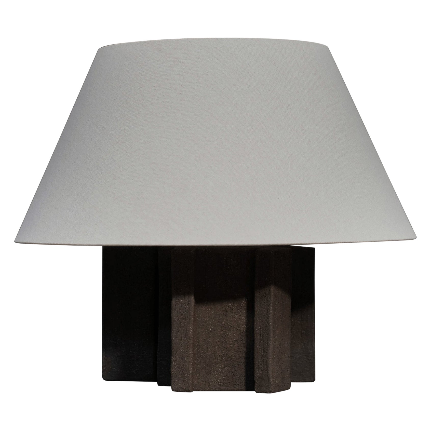 Form Ceramic Table Lamp, Raw For Sale