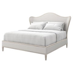 Lit Queen Upholstering de style transitionnel en A Silver