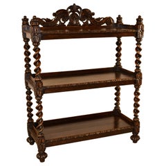 19th Century Carved Oak Dessert Buffet From France