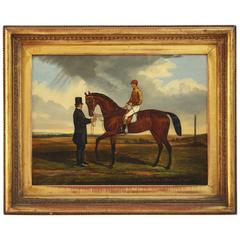 Antique  "Macaroni" (1860-1887) Equestrian Portrait by Samuel Spode