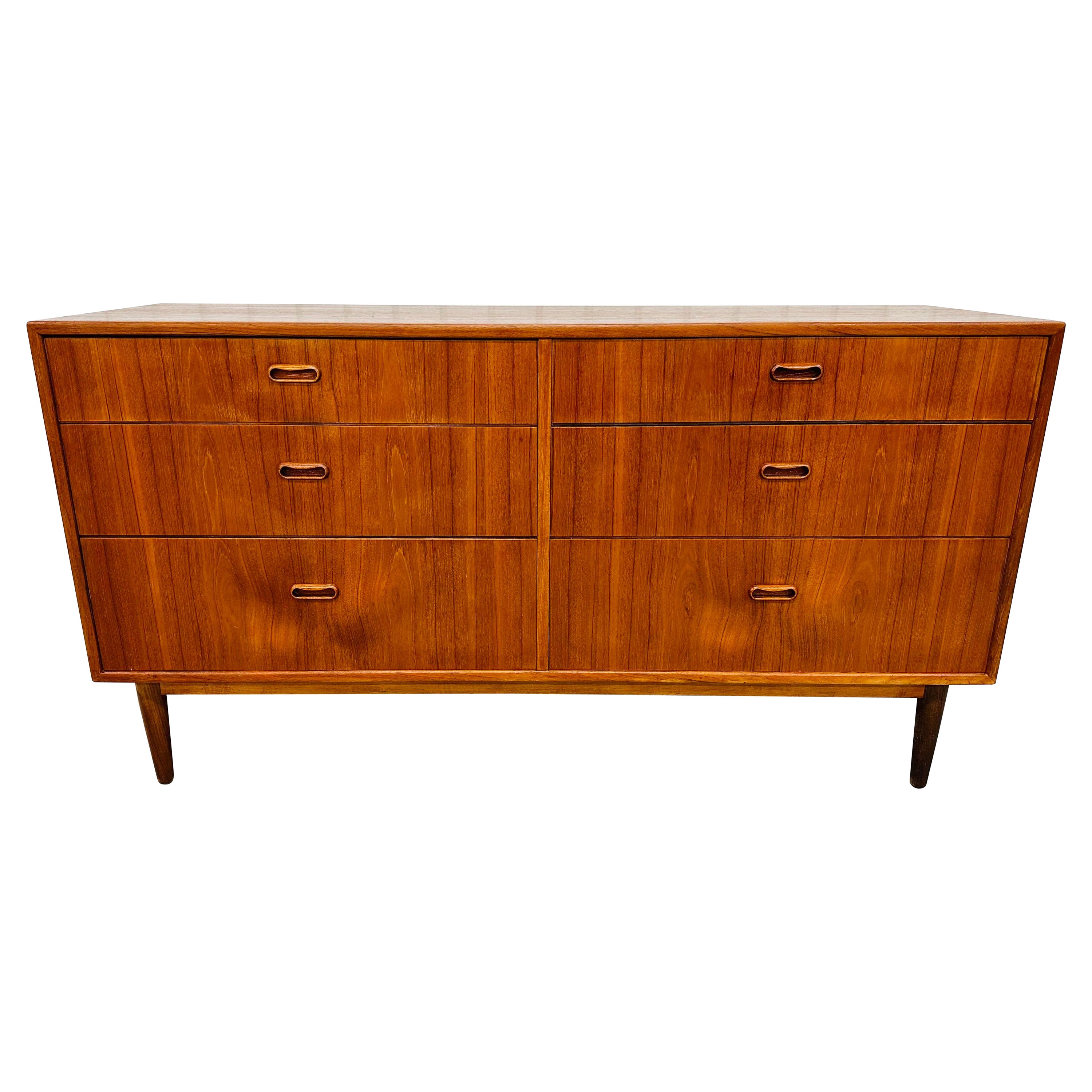 Mid-Century Danish Modern Teak Double Dresser