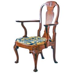18th Century George I Walnut Armchair 4
