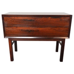 Used Danish Modern Two Drawer Rosewood Hallway Chest