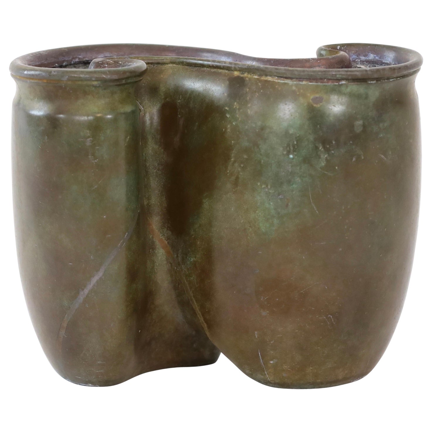 Kurvenreiche Vase entworfen von Just Andersen, 1930er Jahre, Dänemark im Angebot