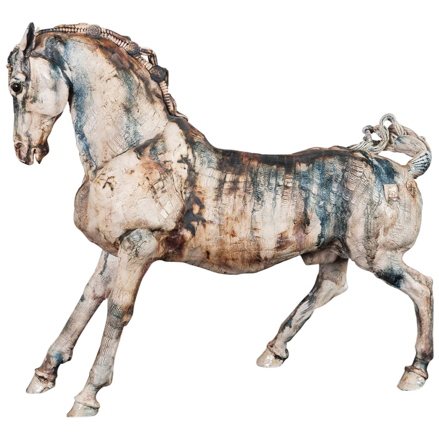 Elaine Peto Stoneware Horse For Sale